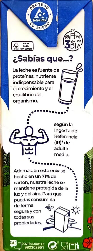 Leche entera Cremosita 1L lado 1.webp