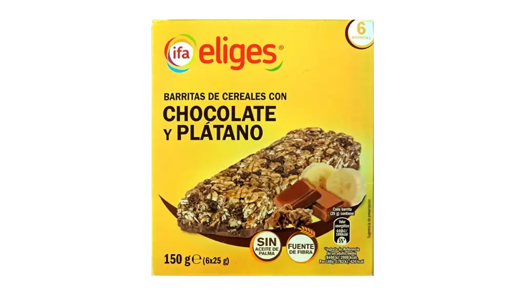 Barritas de cereales con chocolate chocolate y plátano 150g